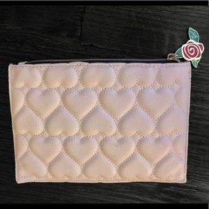 - Betsey Johnson White Quilted Clutch Purse Bag